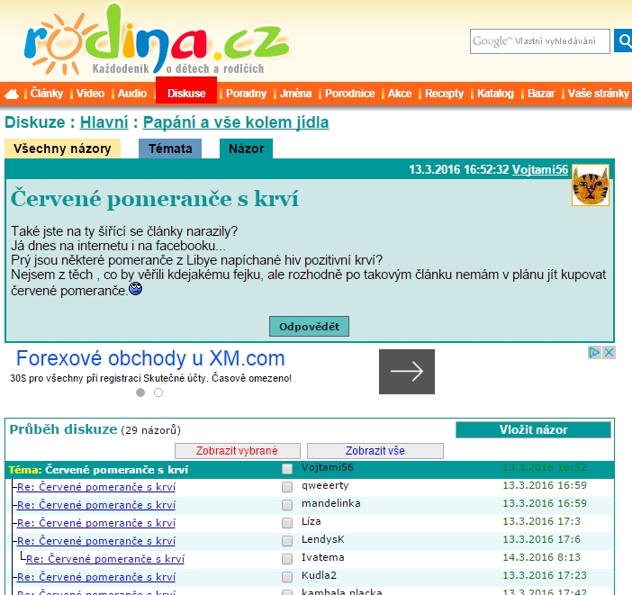 pomerance rodina