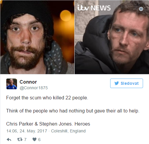 Manchester hrdinové tweet