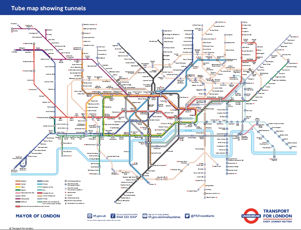 mapa metro londyn